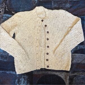 VINTAGE knit crosshatched cableknit sweater
